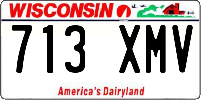 WI license plate 713XMV