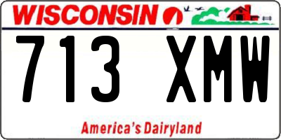 WI license plate 713XMW