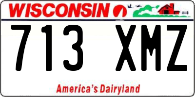 WI license plate 713XMZ
