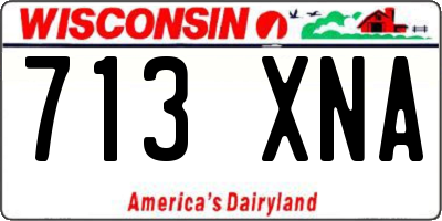 WI license plate 713XNA