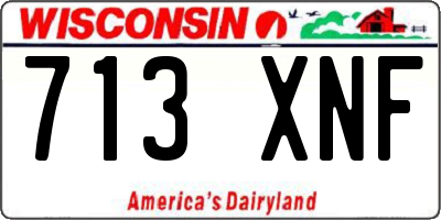 WI license plate 713XNF