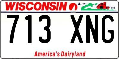 WI license plate 713XNG