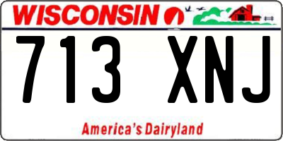 WI license plate 713XNJ