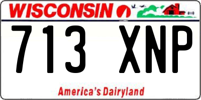 WI license plate 713XNP