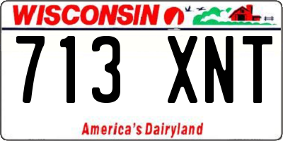 WI license plate 713XNT