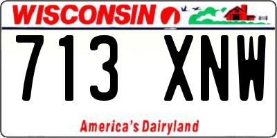WI license plate 713XNW