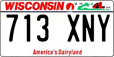 WI license plate 713XNY