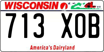 WI license plate 713XOB