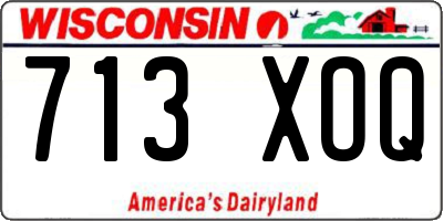 WI license plate 713XOQ