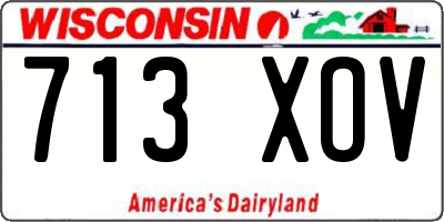 WI license plate 713XOV