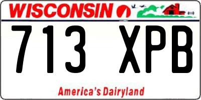 WI license plate 713XPB