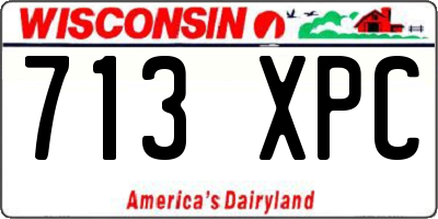 WI license plate 713XPC