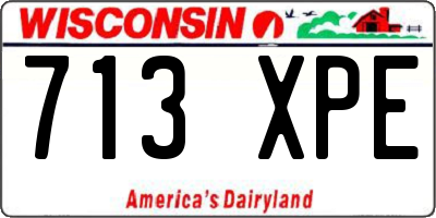 WI license plate 713XPE