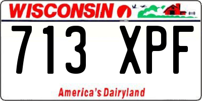 WI license plate 713XPF