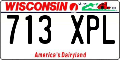 WI license plate 713XPL