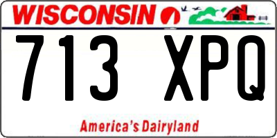 WI license plate 713XPQ