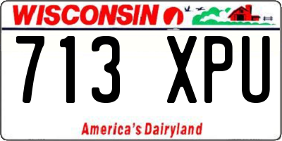 WI license plate 713XPU