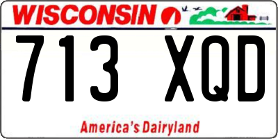 WI license plate 713XQD