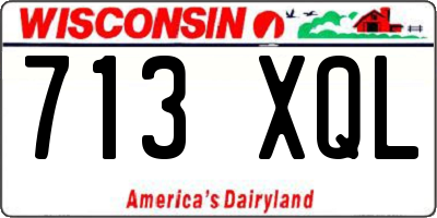 WI license plate 713XQL