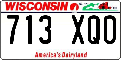 WI license plate 713XQO
