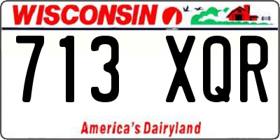 WI license plate 713XQR
