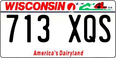 WI license plate 713XQS
