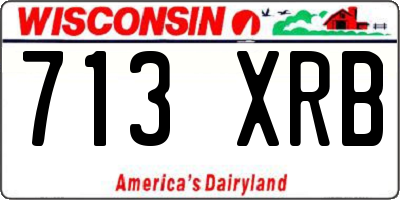 WI license plate 713XRB