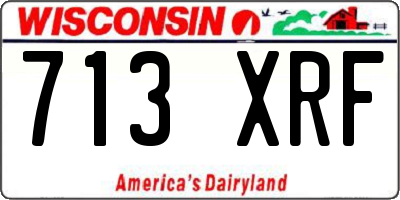 WI license plate 713XRF