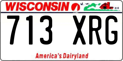 WI license plate 713XRG