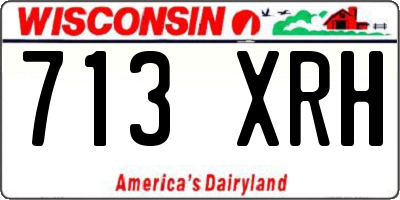 WI license plate 713XRH