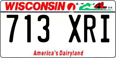 WI license plate 713XRI
