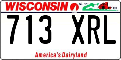 WI license plate 713XRL