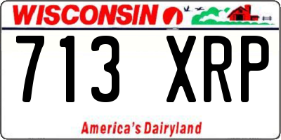 WI license plate 713XRP