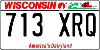 WI license plate 713XRQ