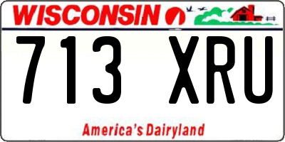 WI license plate 713XRU