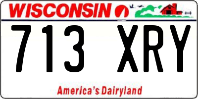 WI license plate 713XRY