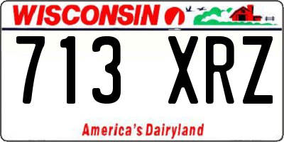 WI license plate 713XRZ