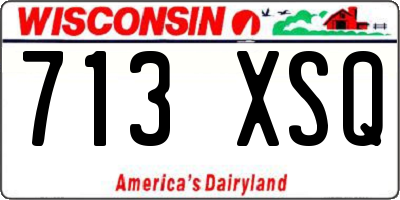 WI license plate 713XSQ