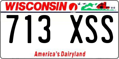 WI license plate 713XSS