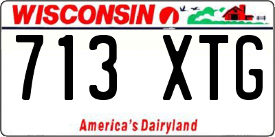 WI license plate 713XTG