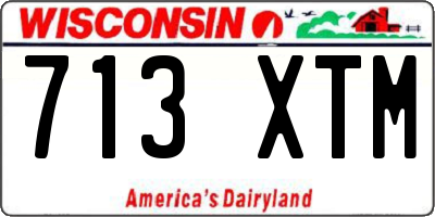 WI license plate 713XTM