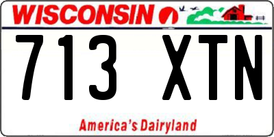 WI license plate 713XTN