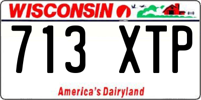 WI license plate 713XTP