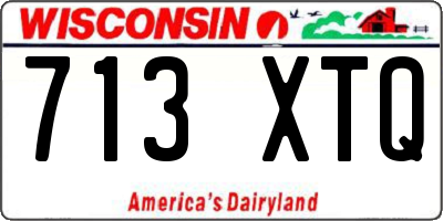 WI license plate 713XTQ
