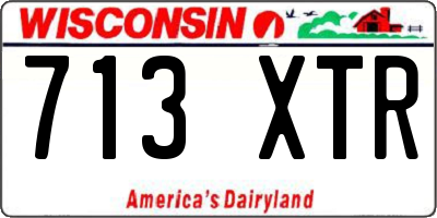 WI license plate 713XTR