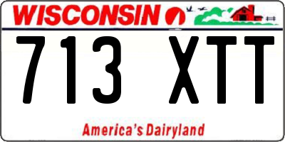 WI license plate 713XTT