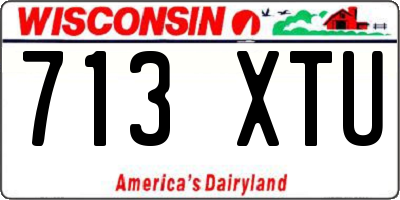 WI license plate 713XTU