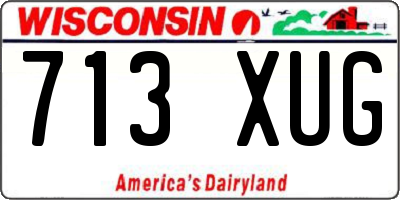WI license plate 713XUG