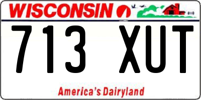 WI license plate 713XUT