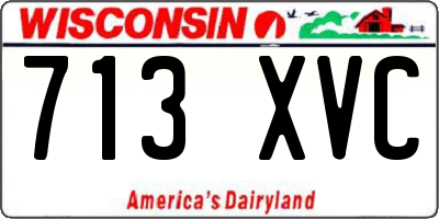 WI license plate 713XVC